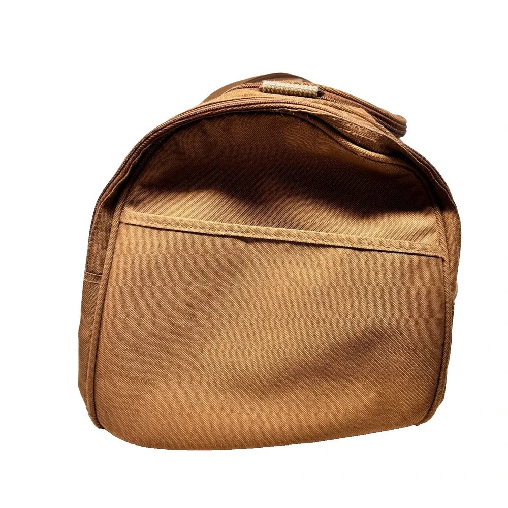 Leed's North West Weekender Brown DUFFLE Gym Travel Bag 5‎ Zippered Compartments